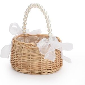 Wicker Flower Girl Basket